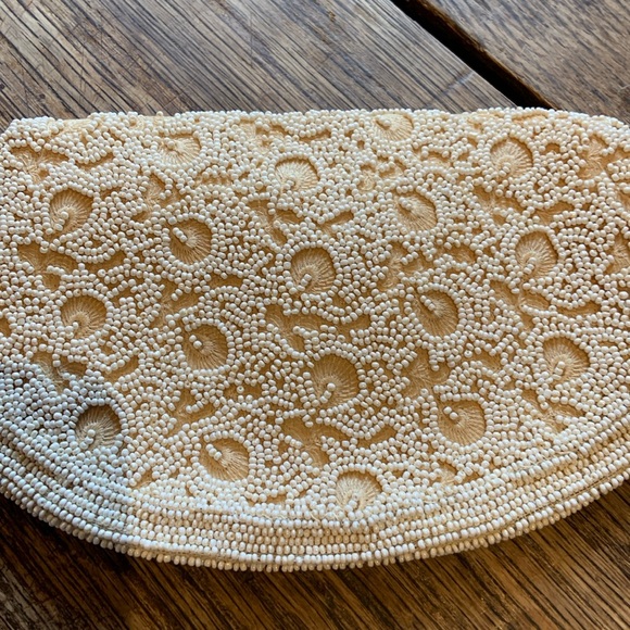 Vintage Belgian Silk Seed Bead Clutch Purse - Picture 6 of 10